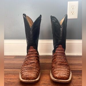 Mexican Artisan Authentic Leather sole double  stitch Men's Western Boots 8-8.5